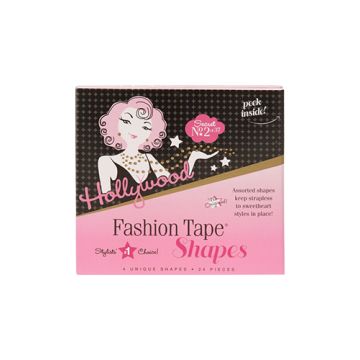 Front view of a clothing strip retail pack with printed label text isolted in white color background