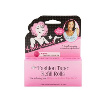 Hollywood Fashion Tape refill rolls packaging with text